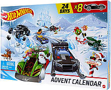 Набір вилс адвент-календар 2020 Hot Wheels Advent Calendar 24 Day Holiday Surprises with Cars оригінал
