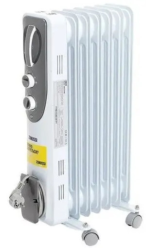Масляний радіатор Zanussi ZOH/ES–07 WN, 1.5 кВт, до 20 кв.м