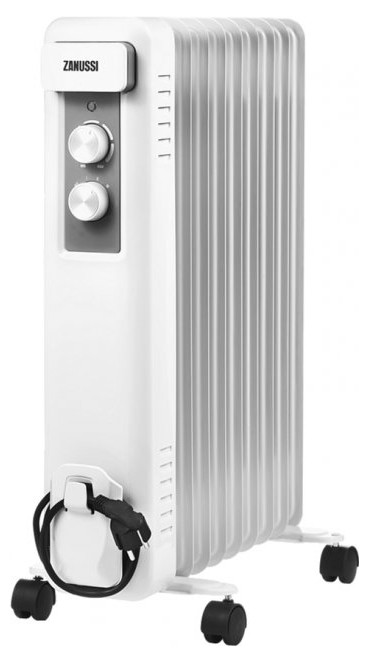 Масляний радіатор Zanussi ZOH/CS–09 W, 2 кВт, до 25 м.кв