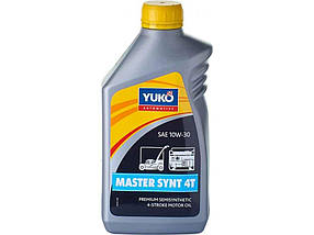 Масло напівсинтетичне для генераторів, косарок MASTER SYNT 4T 10W-30 1л ТМ Yuko