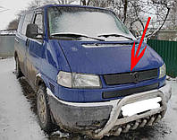 Зимняя верхняя накладка на решетку Матовая на косую морду для Volkswagen T4 Transporter