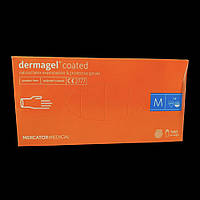 Перчатки латексные: DERMAGEL (Mercator Medical) M White (100 шт), ненеопудренные белые, М