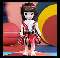 Кукла пупс шарнирная БЖД 16 см +2 наряда, младшая сестра Сандра