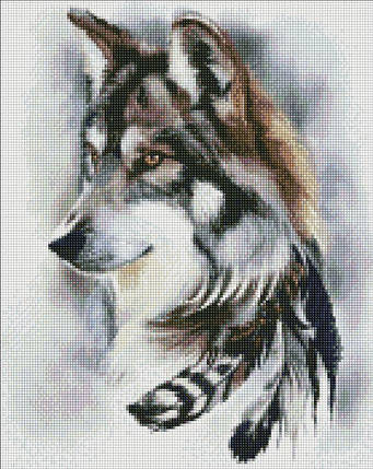 AMO7365 Діамантова мозаїка Ватажок зграї 40 х 50 см, фото 1