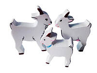 Набор HEGA Семья коз: мама, папа, детеныш домашние животные арт: HG-1060661121