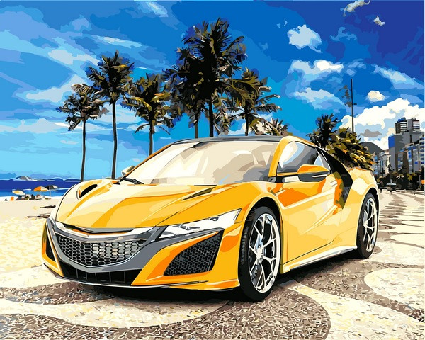 VP1450 Картина за номерами Жовта мрія 40 х 50 см, В картонній коробці