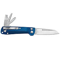 Складной нож мультиинструмент Leatherman 832898 Free K2 Navy 8 функций 115 мм синий