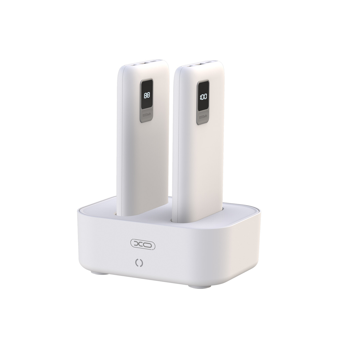 Повербанк Power Bank XO PR151 2x10000mAh Two power banks and one base (Бiлий)