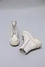 Жіночі демісезонні черевики ShoesBand Молочні натуральні шкіряні на середню/широку стопу всередині байка 40 (25,5-26 см), фото 9