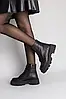 Жіночі демісезонні черевики ShoesBand Чорні натуральні шкіряні на середню/широку стопу всередині байка 39 (25 см) (S55841-1д), фото 4