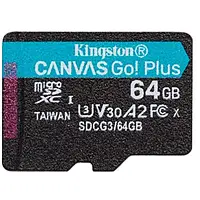 Карта памяти Kingston Canvas Go! Plus SDCG3/64GBSP Black 64GB microSD