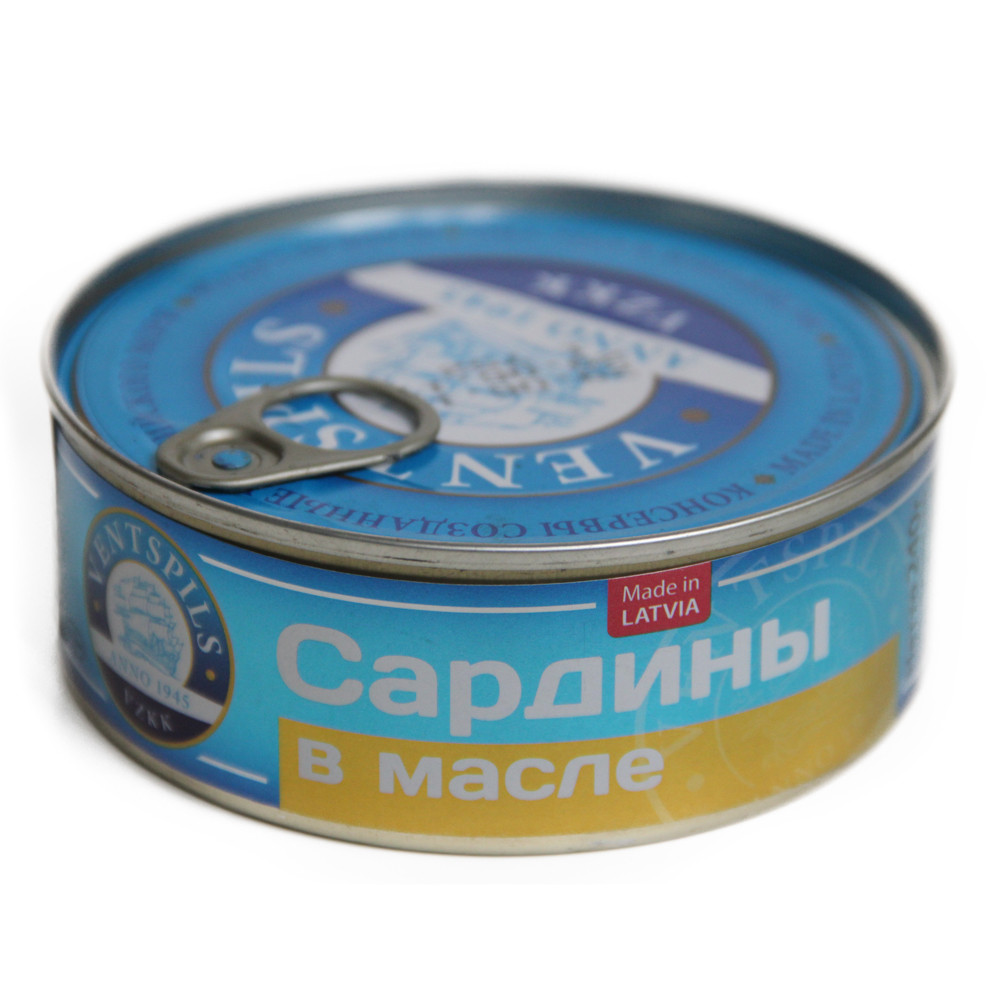 Сардині в олії Ventspils (240 г) Сардину в олії Латвія Вентспілс.