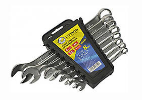 Набір ріжково-накидних ключів 8 шт. PROFI SATIN 48040 Сталь