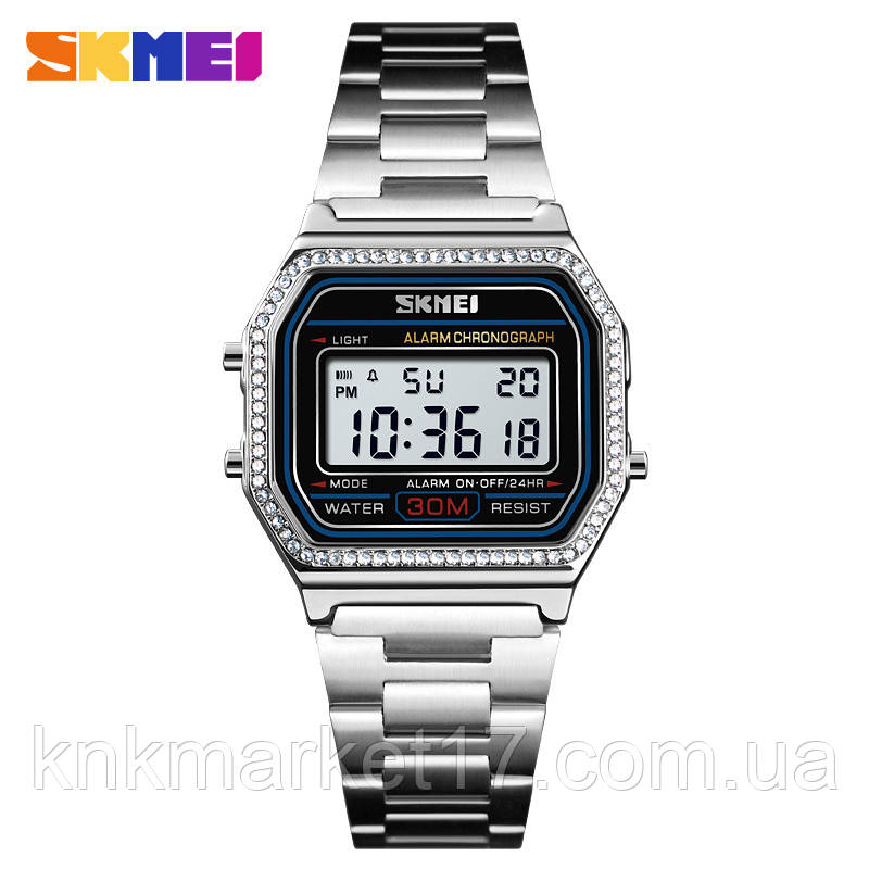 Цифровий годинник Skmei 1474SI Silver, фото 1