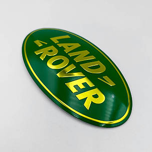 Емблема (шильдик, логотип, значок) LAND ROVER (Ленд Ровер) Зелена (85х43 мм), фото 2