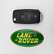 Емблема (шильдик, логотип, значок) LAND ROVER (Ленд Ровер) Зелена (85х43 мм), фото 3