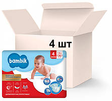 Коробка підгузків дитячих одноразових Bambik 4 MAXI 7-18 кг 144 шт