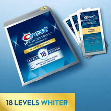 Відбілювальні смужки для зубів Crest 3D Whitestrips Radiant Express Levels 18 Whitening Strips 1 шт.