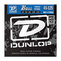 Струны для бас-гитары (5 струн) Dunlop DBS45125 Stainless Steel Medium 45-125