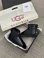 UGG класні уггі жіночі та чоловічі. Чорні не високі зимові Уггі унісекс., фото 8