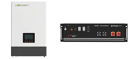 Комплект інвертор LuxPower SNA5000 + АКБ Pylontech US3000C (3,5 кВт*ч / 48 В), фото 1