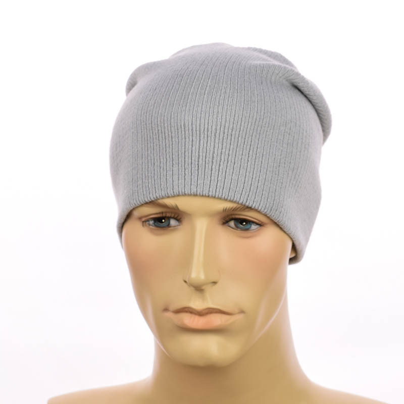 В'язана шапка-панчоха світло-сірий