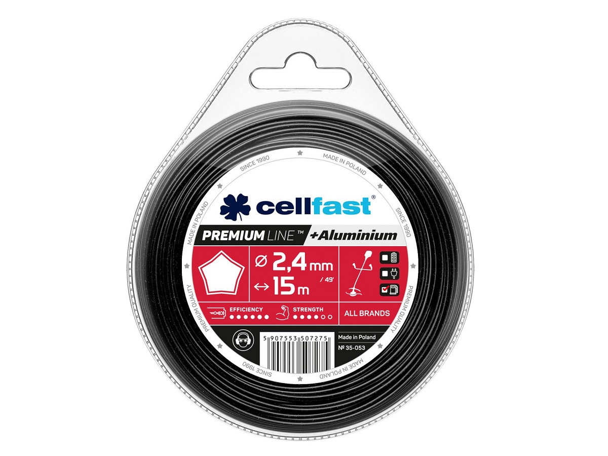 Лезо для тримера - зірочка Cellfast 2,4 мм x 15 м Premium 35-053 - Целфаст Преміум