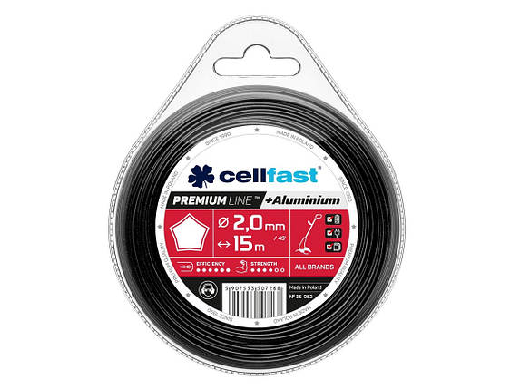 Лезо для тримера — зірочка Cellfast 2,0 мм x 15 м Premium 35-052 — Целфаст Преміум, фото 1