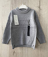 Теплий светр для хлопчика Zhengdian 3241 86 см Сірий