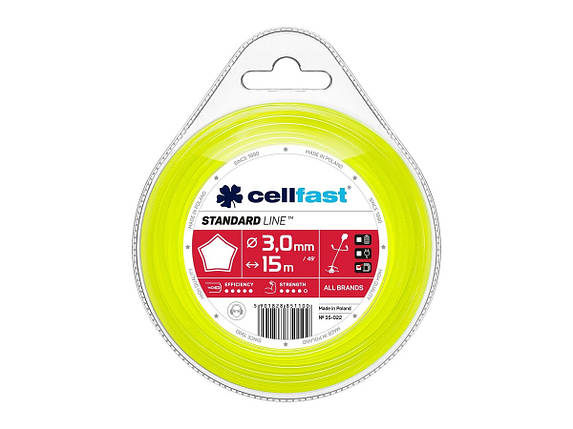 Лезо для тримера — зірочка Cellfast 3,0 мм x 15 м 35-022 — Целфаст, фото 1