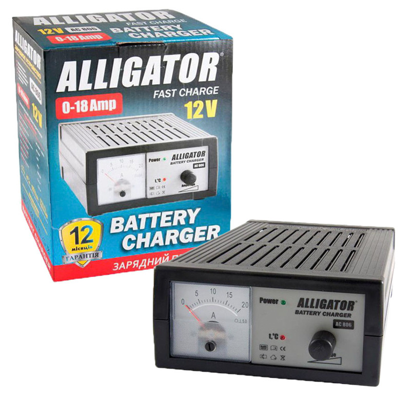 Зарядний пристрій для акумулятора Alligator AC806 12 V, 18 А