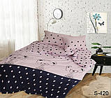 Сатин 2-спальна постільна білизна ТМ TAG з компаньйоном S420, фото 5