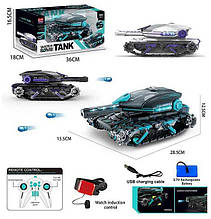 Танк на радіокеруванні HD 5011, 2 кольори, підсвітка, звук, сенсорне керування, що стріляє орбізами,