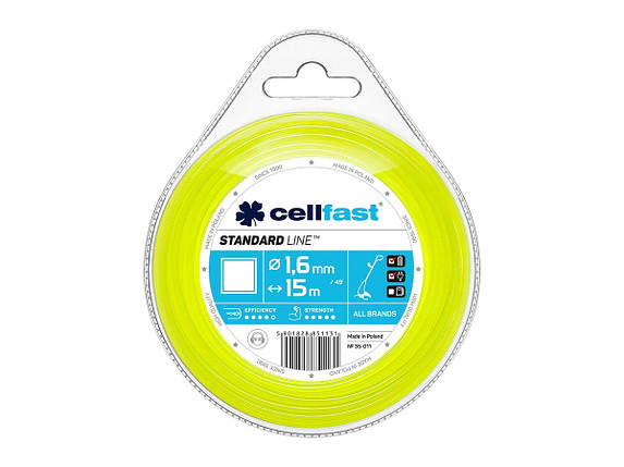 Лезо для тримера — квадратне Cellfast 1,6 мм x 15 м 35-011 — Целфаст, фото 1