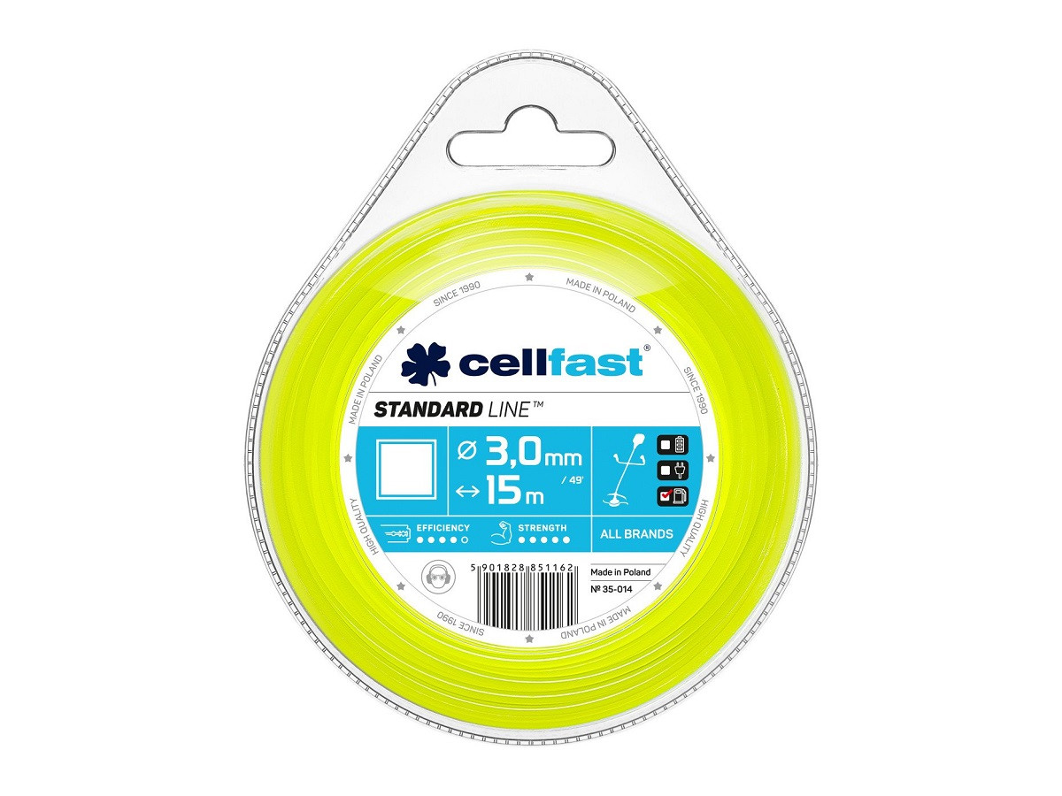 Лезо для тримера — квадратне Cellfast 3,0 мм x 15 м 35-014 — Целфаст