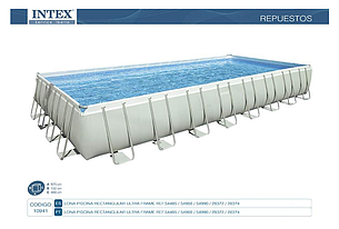 Чаша басейну Intex 10941EH RECTANGULAR ULTRA FRAME (975x488x132), фото 1