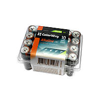 Батарейка AA СolorWay LR06 батарейка лужна, циліндрична, 1.5V (24шт) plastic box (CW-BALR06-24PB)