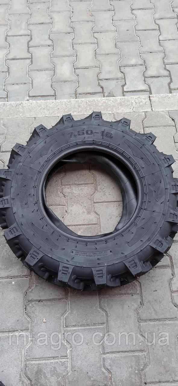 Покришка на мотоблок з камерою 7.50-16 (вир-во Zubr)