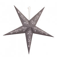 Декор звезда бумажная Novogod'ko, 3D, 60 см (LED) серебро
