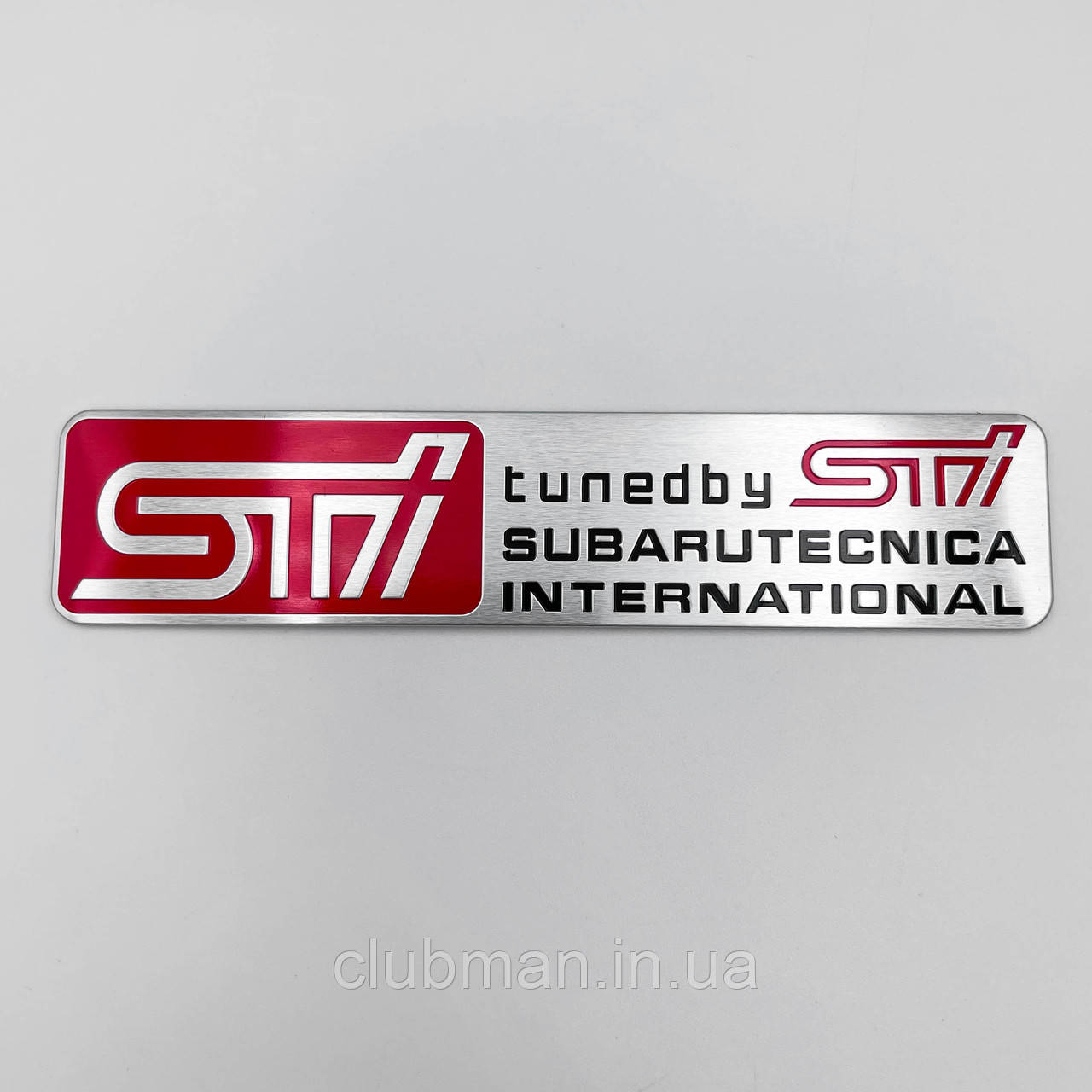 Металевий шильдик емблема STI Subarutecnica Internetional (Субару)
