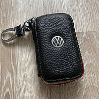 Автомобильный кожаный чехол брелок для ключей от машины, брелок сигнализации натуральная кожа Volkswagen