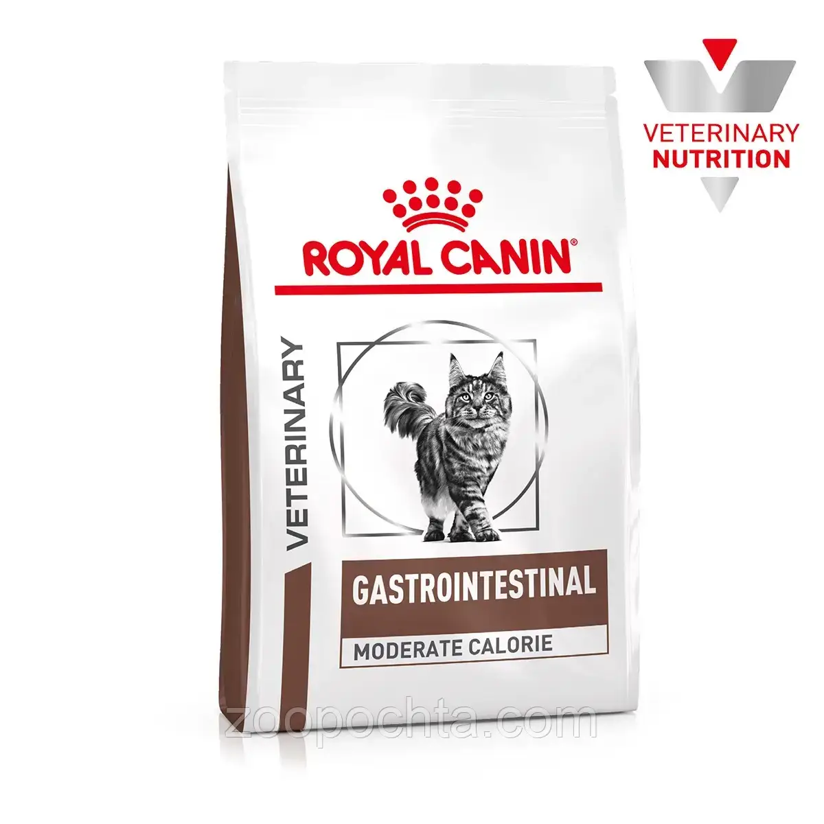 АКЦІЯ! Сухий лікувальний корм Royal Canin Gastro Intestinal Moderate для кішок, 2КГ + 4 паучі в подарунок!