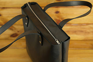 Жіночий шоппер Офелія з натуральної шкіри колір Чорний, фото 3