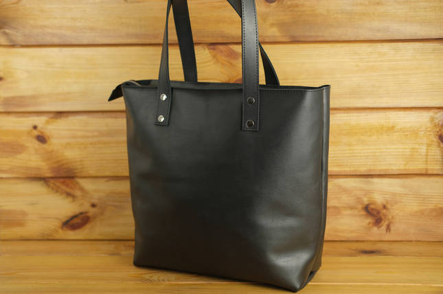 Жіночий шоппер Офелія з натуральної шкіри колір Чорний, фото 1