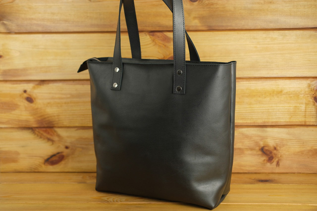 Жіночий шоппер Офелія з натуральної шкіри колір Чорний