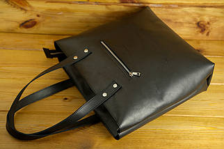 Жіночий шоппер Офелія з натуральної шкіри колір Чорний, фото 4