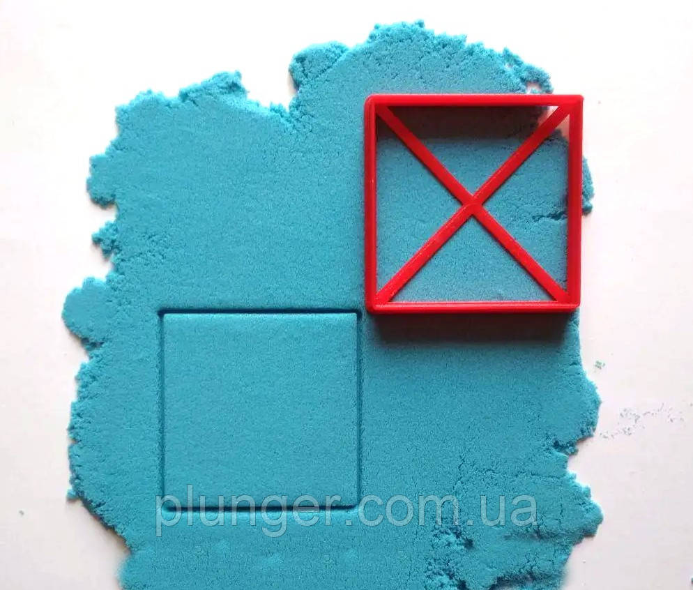 Вірубка для пряника пластикова Квадрат 10 см, фото 1