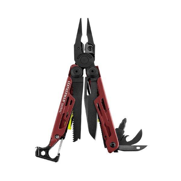 Складной нож мультиінструмент Leatherman 832745 Signal Crimson 19 функций 100 мм красный - фото 1 - id-p1718473388