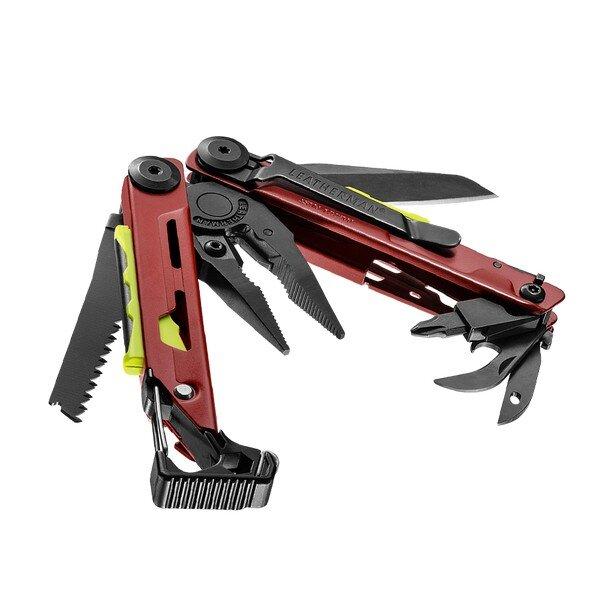 Складной нож мультиінструмент Leatherman 832745 Signal Crimson 19 функций 100 мм красный - фото 4 - id-p1718473388