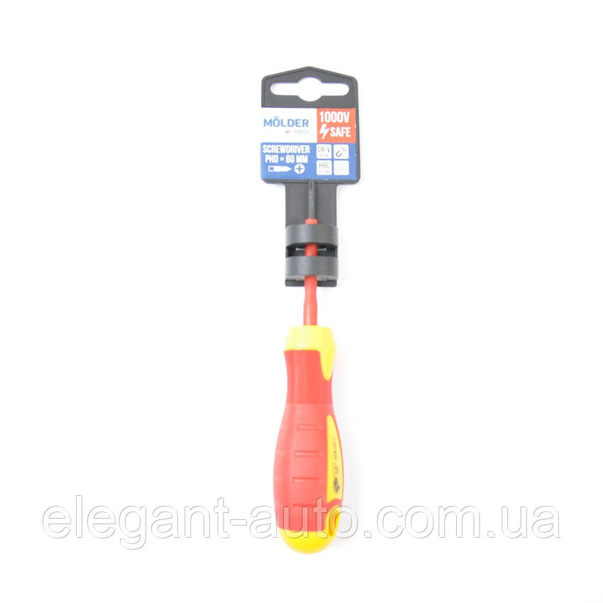 Викрутка - хрестова діелектрична 0*60 VDE 1000B "Molder" (МТ35103)